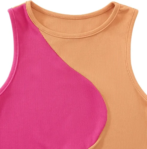Vista 3 de SweatyRocks Camiseta sin mangas de punto acanalado de verano para mujer