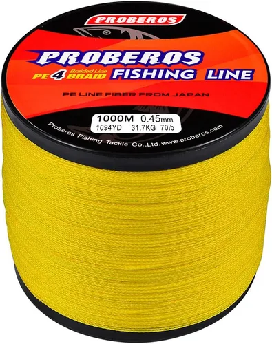 Vista 8 de Sedal trenzado de 4 hebras, más fuerte, multifilamento, de polietileno, trenzado, para agua salada, 6 lb - 100 lb, 100 m - 300 m - 500 m, súper
