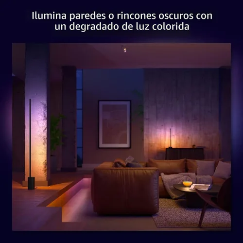 Vista 7 de Philips Hue Lámpara de pie Signe Gradient, compatible con Alexa, Apple HomeKit y Google Assistant, color negro
