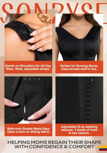 Vista 3 de Sonryse Fajas Colombianas Reductoras y Moldeadoras Postpartum Girdle Tummy Control Shapewear