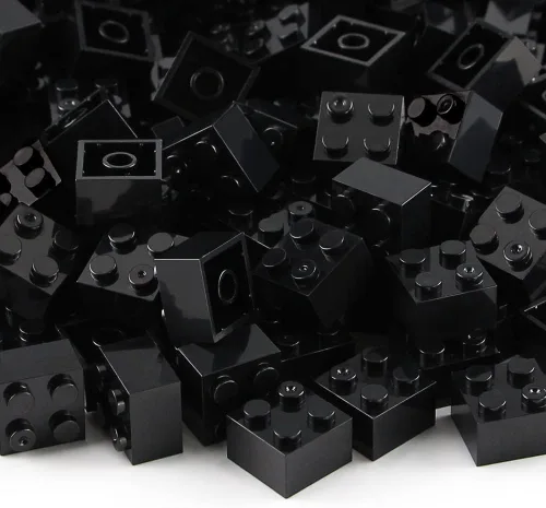 Vista 3 de Ladrillos negros 2x2, 400 piezas, piezas de construcción creativa, juego de bloques de juguete, accesorios básicos compatibles con 3003 principales