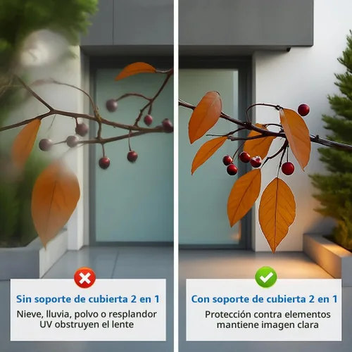 Vista 3 de 2 en 1 cámara de seguridad Sun Rain Cover para todas las cámaras de rosca de 1/4 pulgadas con montaje ajustable para Ring Spotlight Cam Plus/Ring