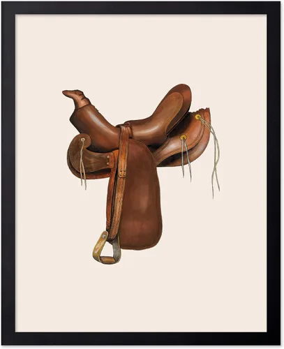 Vista 60 de Poster Master Póster vintage de cuero para silla de montar, estampado retro de vaquero, arte de silla de montar, diseño occidental, impresión