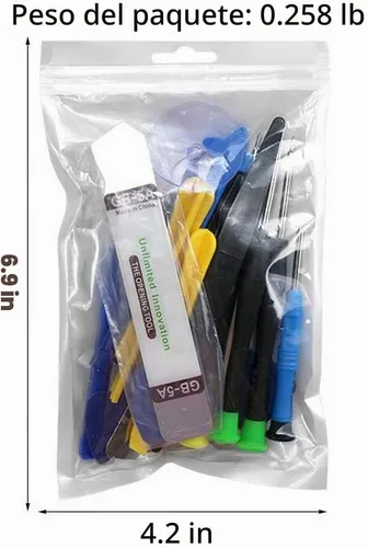 Vista 4 de Kit de herramientas de reparación electrónica 25 en 1, juego de destornilladores de precisión magnéticos para iPhone, teléfono celular, reloj