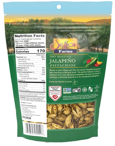 Vista 11 de Pistachos con sabor a chile y limón, con cáscara, Bolsa de 6 onzas, Kosher
