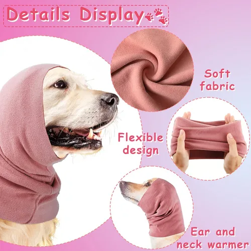 Vista 2 de Sadnyy 3 piezas de cubierta silenciosa para las orejas de perro, sudadera con capucha calmante para la cabeza, orejeras para perro, diadema