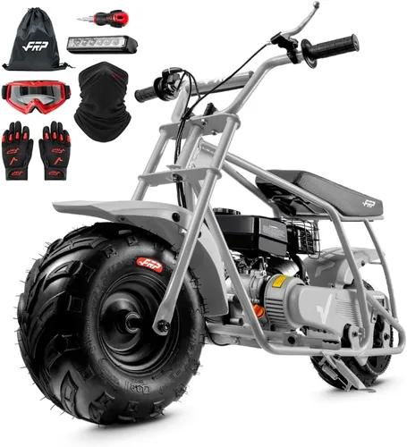 Vista 22 de FRP GMB100 Plus Gas Mini Bike 99cc 4 tiempos todoterreno Faro y polaina Negro
