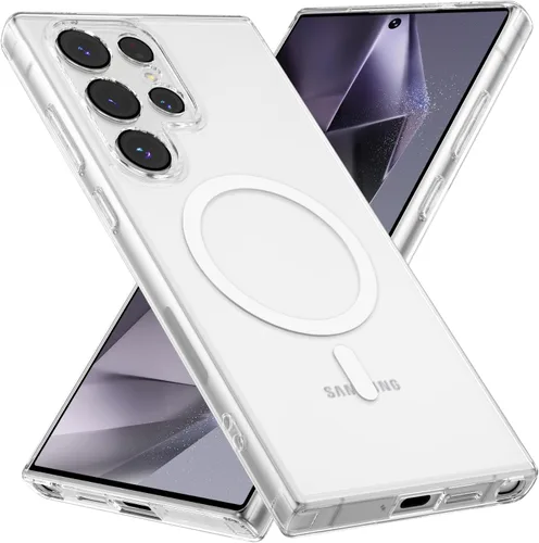 Vista 15 de RALEAVO - Funda magnética para Samsung Galaxy S22 [Compatible con Magsafe], cubierta mate y brillante delgada, parte trasera de policarbonato duro