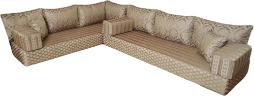 Vista 5 de arabicsofa Sofá de Asiento de Piso Tradicional Árabe – Cojines de Piso de Estilo Marroquí Hechos a Mano para Habitación de Huéspedes