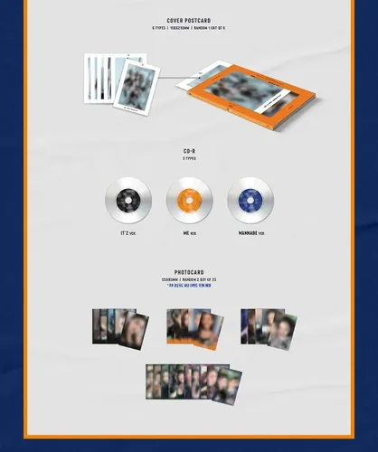 Vista 2 de JYPE Álbum de exhibición naranja con fotolibro de 80p, funda de marco, postal de cubierta, 2 tarjetas fotográficas, beneficio de pedido anticipado