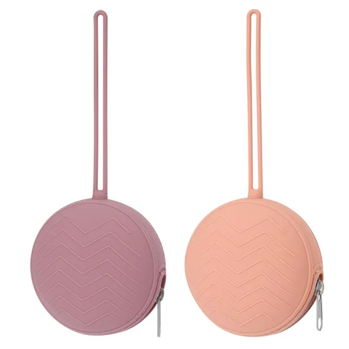 Vista 8 de Paquete de 2 fundas de silicona para chupón, sin BPA, para bebés, niños y niñas, contenedor portátil y apto para lavavajillas, para uso sobre