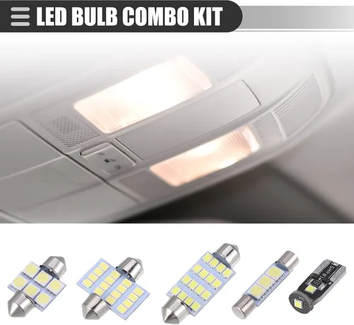 Vista 2 de Motoforti Juego de bombillas LED universales T10, bombillas LED de repuesto para interiores, bombillas de repuesto de 24/30/31/31.5/1.575 in