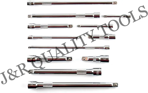 Vista 3 de VCT Juego de barra de extensión de 12 piezas, barra de extensión de enchufe de 1/4", 3/8" y 1/2", CR-V, acabado espejo PRO GRADE Shop Tools