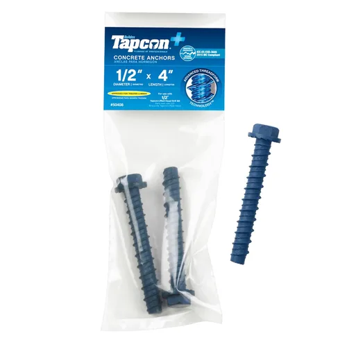 Vista 14 de Tapcon + Anclajes de hormigón Climaseal™ de cabeza hexagonal de servicio pesado 1/2 x 3, 10