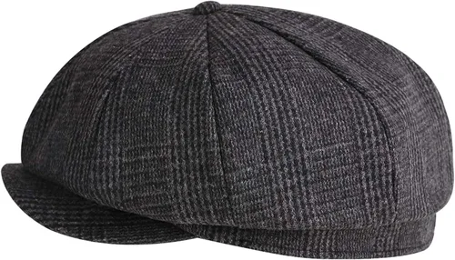 Vista 4 de Gorras planas clásicas de hiedra para adultos, resistentes al viento, para panadería, Newsboy