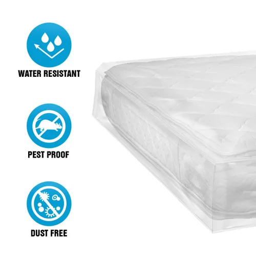 Vista 3 de Tamaño Queen, bolsa de colchón resistente para mudanza y almacenamiento, se adapta a la variación estándar, con parte superior de almohada y protege
