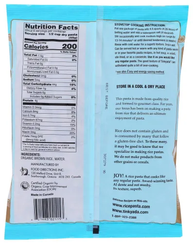 Vista 2 de Tinkyada Pasta - Pasta de arroz integral Penne Organic - 12 oz (paquete de 2)