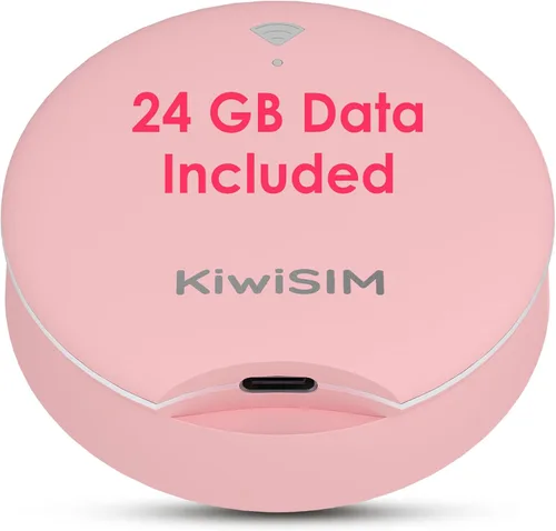 Vista 10 de KiwiSIM Hotspot móvil 4G LTE, dispositivo portátil WiFi 6 con datos de 10 GB durante 30 días, compatible con AT&T, T-Mobile, Verizon, sin contrato