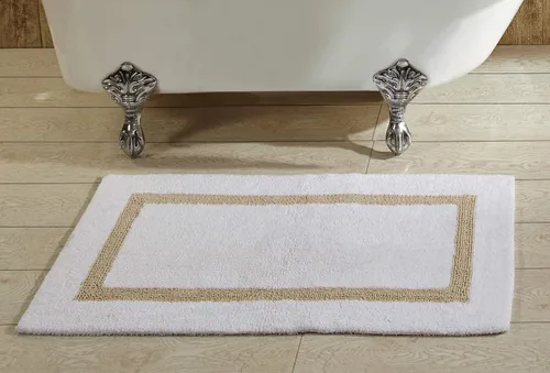 Vista 100 de Better Trends - Alfombra de baño 100% algodón reversible, altamente absorbente y lavable a máquina, suave, tapete de ducha para piso de baño