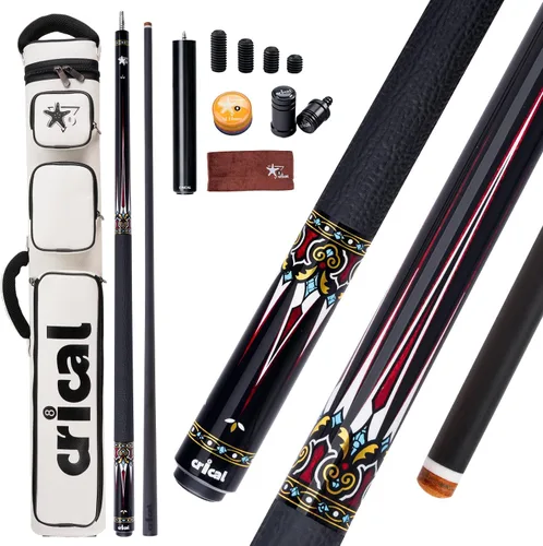 Vista 20 de CRICAL Carbon Fiber Pool Cue Set, Low Deflection, Pro Taper Shaft, 58 Inch