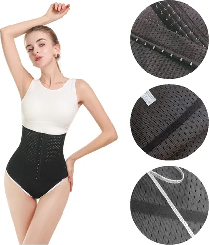 Vista 5 de Waist Trainer Corset cincher for Women Body Shaper Tummy Control Sports Workout with Adjustable Hooks