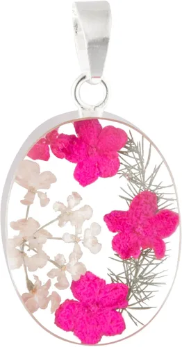 Vista 17 de TAMI Collar de plata con flor prensada