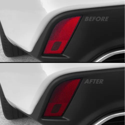Vista 7 de Tinte de humo de vinilo precortado para Cadillac CT4 2020-2023 (20% humo oscuro, 1. luz trasera)