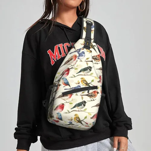 Vista 6 de Famame Mochila bandolera para el pecho, bolsa de hombro cruzada, gimnasio, ciclismo, viajes, senderismo, Varios