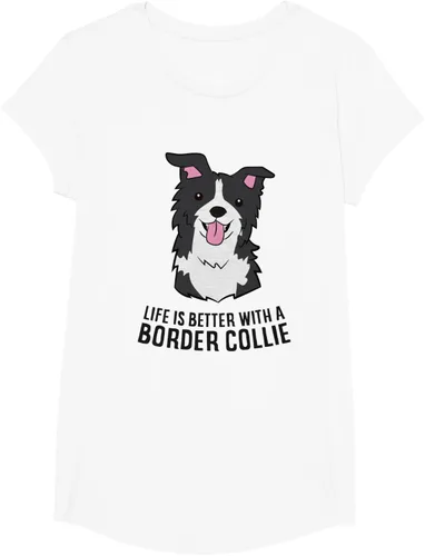 Vista 20 de Camiseta Border Collie Owner Life Is Better With a Border Collie Dog, Blanco, S