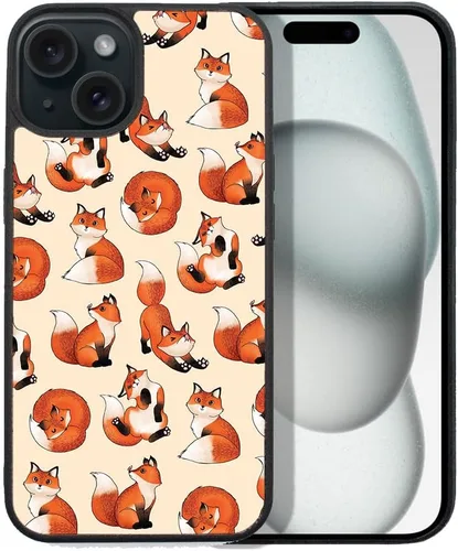 Vista 15 de FINCIBO Funda protectora de goma suave antiarañazos, a prueba de golpes, compatible con Apple iPhone 15 de 6.1 pulgadas 2023, libro de composición