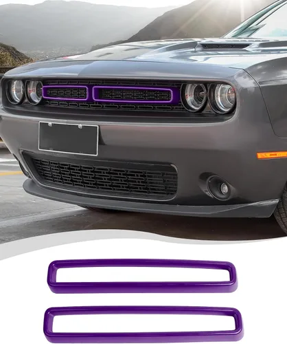 Vista 14 de Hoolcar Front Grille Radiator Grille Insert Cover Grillwork Trim Compatible with Dodge Challenger 2015-2025+, Exterior Accessories, Black, 2pcs Negro