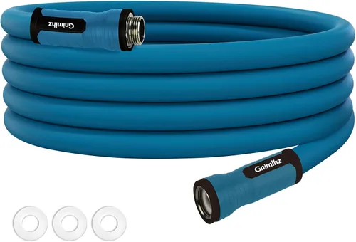 Vista 4 de Manguera de jardín de 3 pies, hecha de TPE (mejor que el PVC), manguera de agua ligera pero duradera con accesorios giratorios ergonómicos