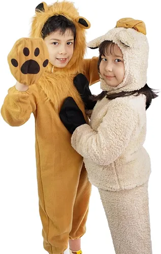 Vista 6 de Fayueye Disfraz de oveja de Halloween para niños y niñas, camiseta de manga larga, gorro, guante, calcetines, pantalón largo, disfraz de cordero