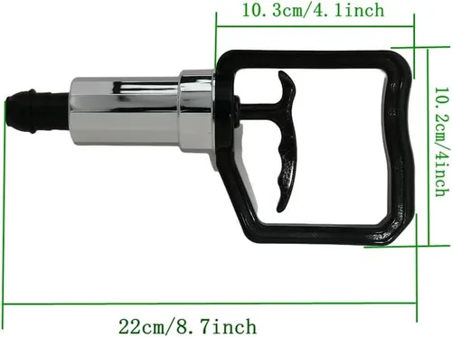 Vista 2 de Bomba de vacío manual de repuesto con tubo de manguera de extensión Bomba de mano para terapia de ventosas