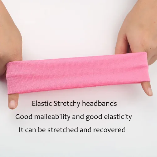 Vista 4 de Diademas deportivas de yoga, paquete de 24, bandas elásticas suaves y elásticas atléticas para entrenamiento, gimnasio, deportes, fitness, bandas