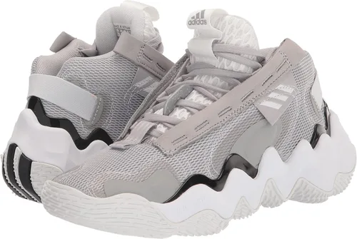 Vista 7 de adidas Exhibit B Mid Tenis de baloncesto para mujer, Core WhiteGold MetallicCloud White
