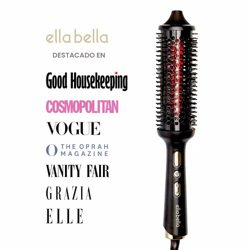 Vista 3 de ELLA BELLA® - Cepillo térmico redondo térmico con infrarrojo • Cabello seco solo • Cepillo de pelo caliente de iones negativos • Volumizador