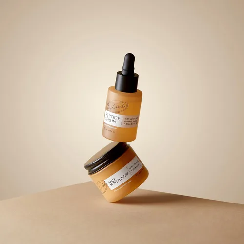 Vista 4 de UpCircle Dúo potenciador de elasticidad – Suero peptídico e hidratante facial Duo – Niacinamida, Tripéptido + Aloe Vera – Aumenta el colágeno +