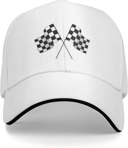 Vista 10 de Waldeal Men's Baseball Caps Checkered Flags Race Car Flag Pole Adjustable Dad Hat