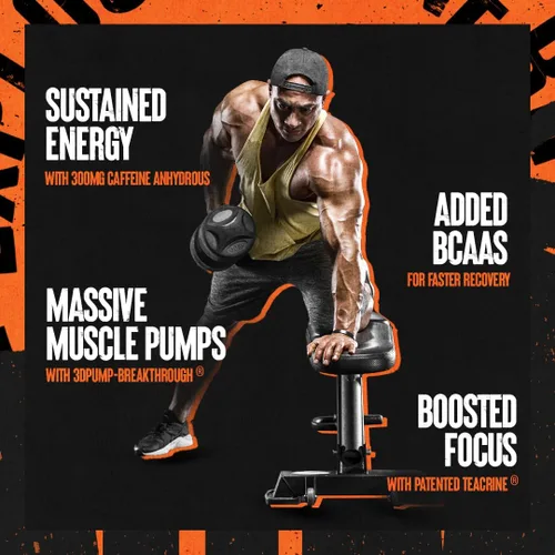 Vista 3 de Animal Polvo de Hidratación Muscular Primal + Preentrenamiento – Contiene Beta Alanina, 3DPump, Cafeína y Electrolitos – Mejora la Energía
