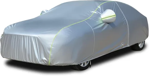 Vista 58 de Tecoom Funda impermeable para todo tipo de clima, resistente al viento, protector de granizo con forro polar y puerta con cremallera, protección