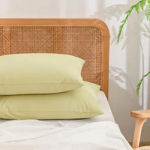 Vista 9 de BESTOUCH 100% Algodón Lavado Funda de Almohada para Cabello y Piel, Sensación de Lino, Suave, Cómoda, Transpirable, Juego de 2 Fundas de Almohada