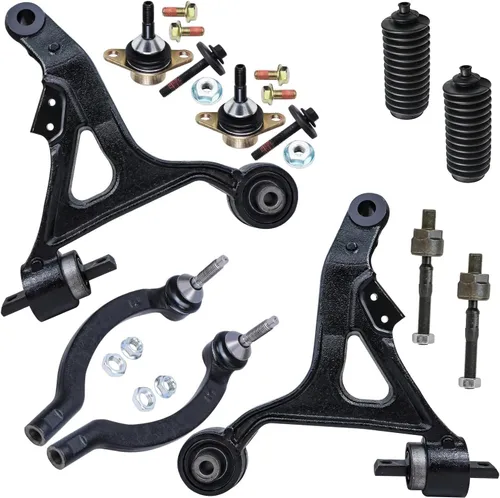 Vista 188 de Detroit Axle - Kit de suspensión delantera de 10 piezas para Chevrolet Trailblazer GMC Envoy 2004-2007 2005 2006 Soportes de brazo de control