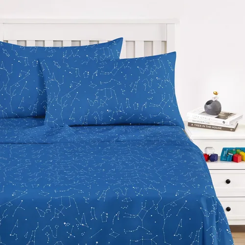 Vista 12 de Wake In Cloud - Juego de sábanas Constellation, juego de 4 piezas, espacio celestial, brujería estelar, galaxia, astrología, ropa de cama