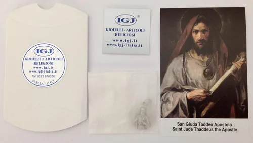 Vista 5 de Medalla de San Judas Tadeo el apóstol - Patrono de cajas imposibles - 100% fabricado en Italia