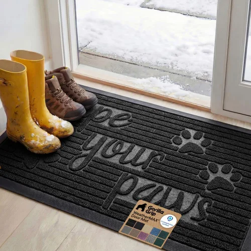 Vista 96 de Gorilla Grip - Tapete WeatherMax todo terreno 100% impermeable, caucho natural, resistente a manchas y decoloración, interior y exterior, fácil