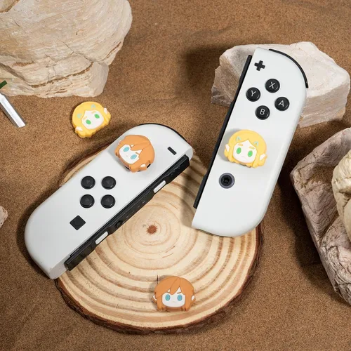 Vista 9 de Joycon - Tapas de silicona luminosas para agarre de pulgar compatibles con Nintendo Switch Zelda, funda de silicona suave para Nintendo