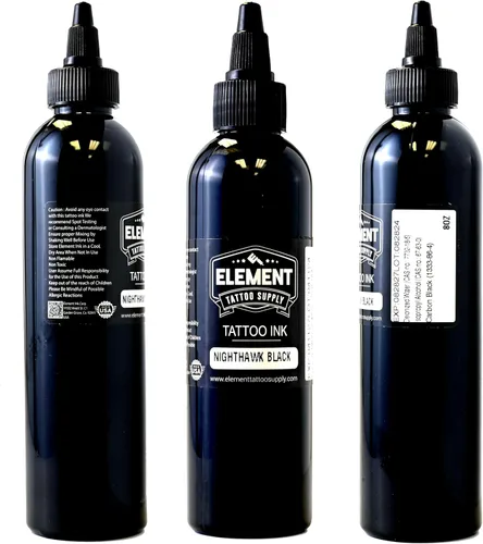 Vista 9 de Element Tattoo Supply - Tinta negra para tatuaje, 8 onzas, tinta negra Negro
