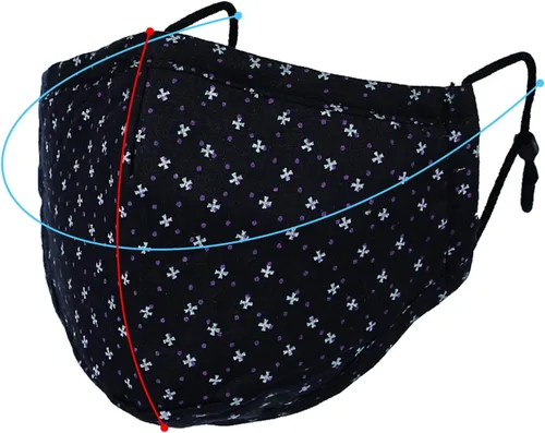 Vista 6 de WITHMOONS Cara Algodón Bandana Floral Filtro Bolsillo Múltiples Capas DN1036