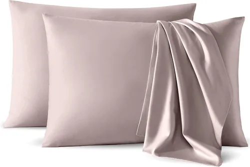 Vista 9 de CirclesHome Fundas de almohada tamaño King, fundas de almohada de mezcla de algodón satinado, fundas de almohada suaves y cómodas, protegen del Gris